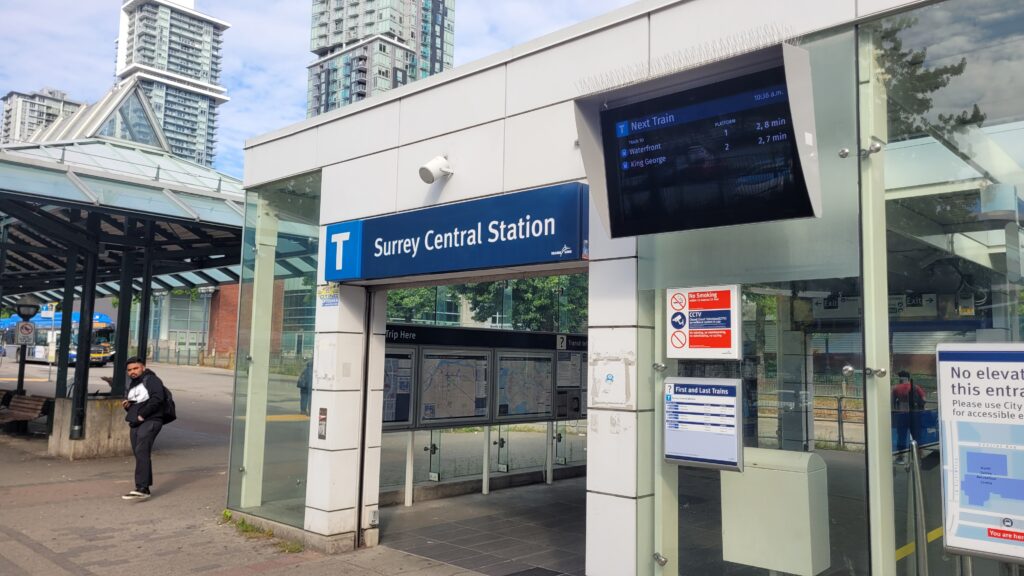 Entrance to Surrey Central Skytrain station